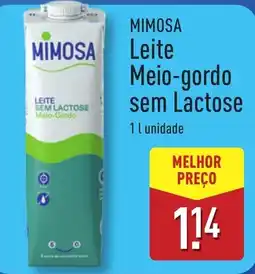 ALDI Mimosa leite meio-gordo sem lactose promoção