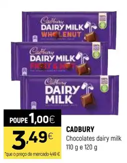 Coviran Cadbury chocolates dairy milk promoção