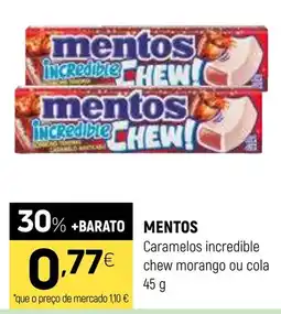 Coviran mentos caramelos incredible chew promoção