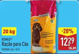 ALDI Romeo ração para cão promoção
