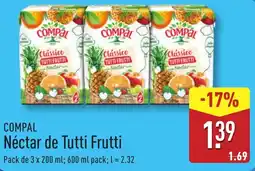 ALDI Compal néctar de tutti frutti promoção