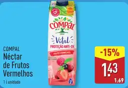 ALDI Compal Néctar de Frutos Vermelhos promoção