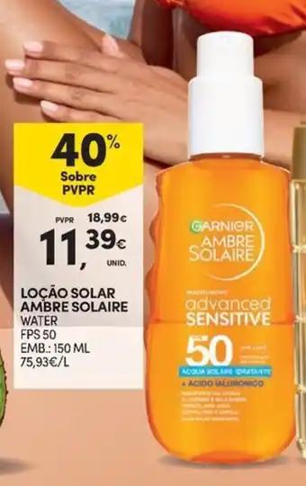 Loção solar ambre solaire water