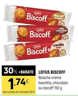 Coviran lotus biscoff bolacha creme baunilha, chocolate ou biscoff promoção