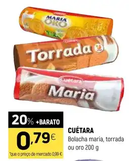 Coviran Cuétara bolacha maria, torrada ou oro promoção