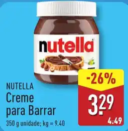 ALDI Nutella Creme para Barrar promoção