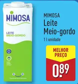ALDI Mimosa leite meio-gordo promoção