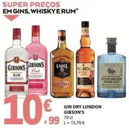 E.Leclerc gin dry london gibson's promoção