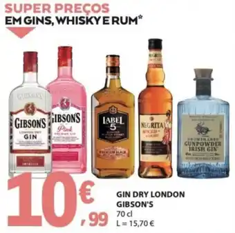 E.Leclerc gin dry london gibson's promoção