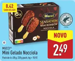 ALDI Mucci mini gelado nocciola promoção