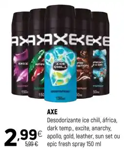 Coviran axe desodorizante ice chill promoção