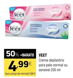 Coviran Veet creme depilatório para pele normal ou sensível promoção