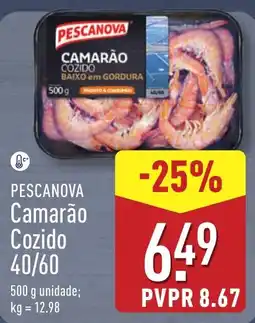 ALDI Pescanova camarão cozido promoção