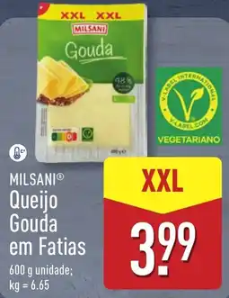 ALDI Milsani queijo gouda em fatias promoção
