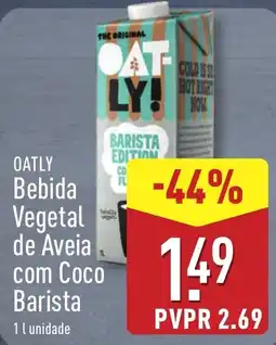 ALDI Oatly bebida vegetal de aveia com coco barista promoção