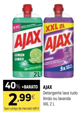 Coviran Ajax detergente lava tudo limão ou lavanda promoção