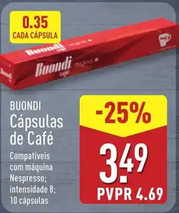 ALDI Buondi Cápsulas de Café promoção