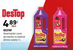 Coviran Destop desentupidor canos gel express ou especial elimina cabelos promoção
