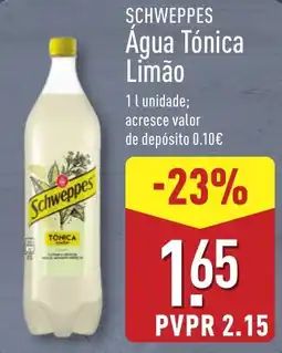 ALDI Schweppes Água Tónica Limão promoção
