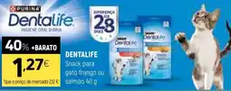 Coviran Dentalife snack para gato frango ou salmão promoção