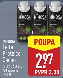 ALDI Mimosa leite proteico cacao promoção