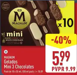 ALDI magnum gelados mini 3 chocolates promoção