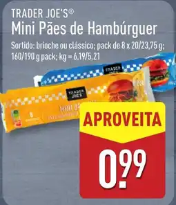 ALDI Mini Pães de Hambúrguer trader joe's promoção