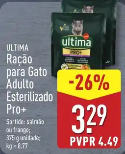 ALDI ultima ração para gato adulto esterilizado pro+ promoção