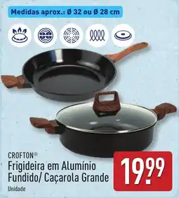 ALDI Crofton frigideira em alumínio fundido/caçarola grande promoção