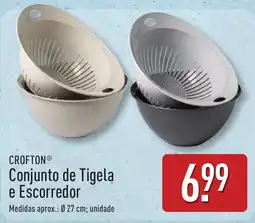 ALDI Crofton conjunto de tigela e escorredor promoção