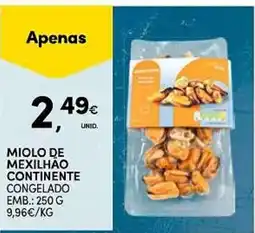 Continente miolo de mexilhão continente promoção