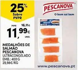 Continente Medalhões de salmao pescanova promoção