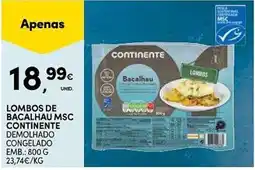 Continente lombos de bacalhau msc continente promoção