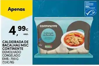 Continente Caldeirada de bacalhau msc continente promoção