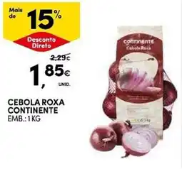 Continente cebola roxa continente promoção