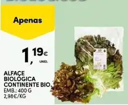 Continente Alface biologica continente bio promoção