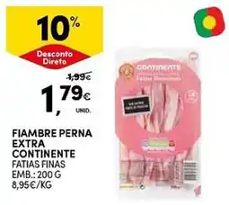 Continente Fiambre perna extra continente promoção