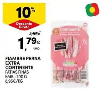 Continente Fiambre perna extra continente promoção