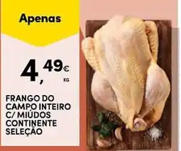Continente Frango do campo inteiro c/ miúdos continente seleção promoção
