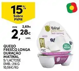 Continente Matinal queijo fresco sem lactose promoção