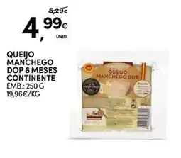 Continente Queijo manchego dop 6 meses continente promoção