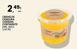 Continente Creme de cenoura cozinha continente promoção