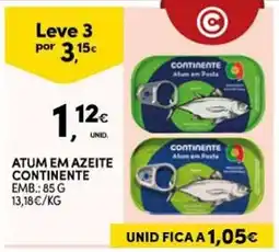 Continente Atum em azeite continente promoção