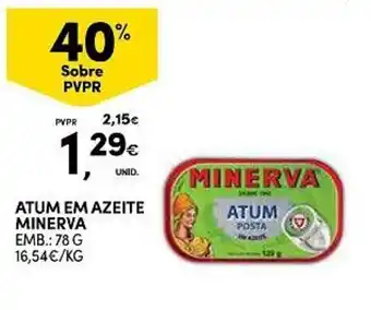 Continente atum em azeite minerva promoção