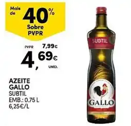 Continente Azeite gallo subtil promoção
