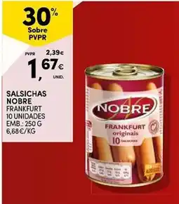 Continente Salsichas nobre frankfurt promoção