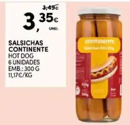 Continente Salsichas continentente hot dog promoção