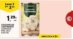 Continente Cogumelos laminados continente promoção