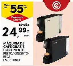 Continente Máquina de café grazie continente promoção
