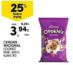 Continente Cereais Nacional Cookiez promoção